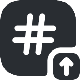 hashtag up icon