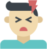 head headache migraine pain severe shock illustration