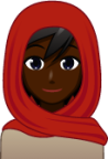 head scarf (black) emoji