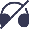 Headphone slash icon