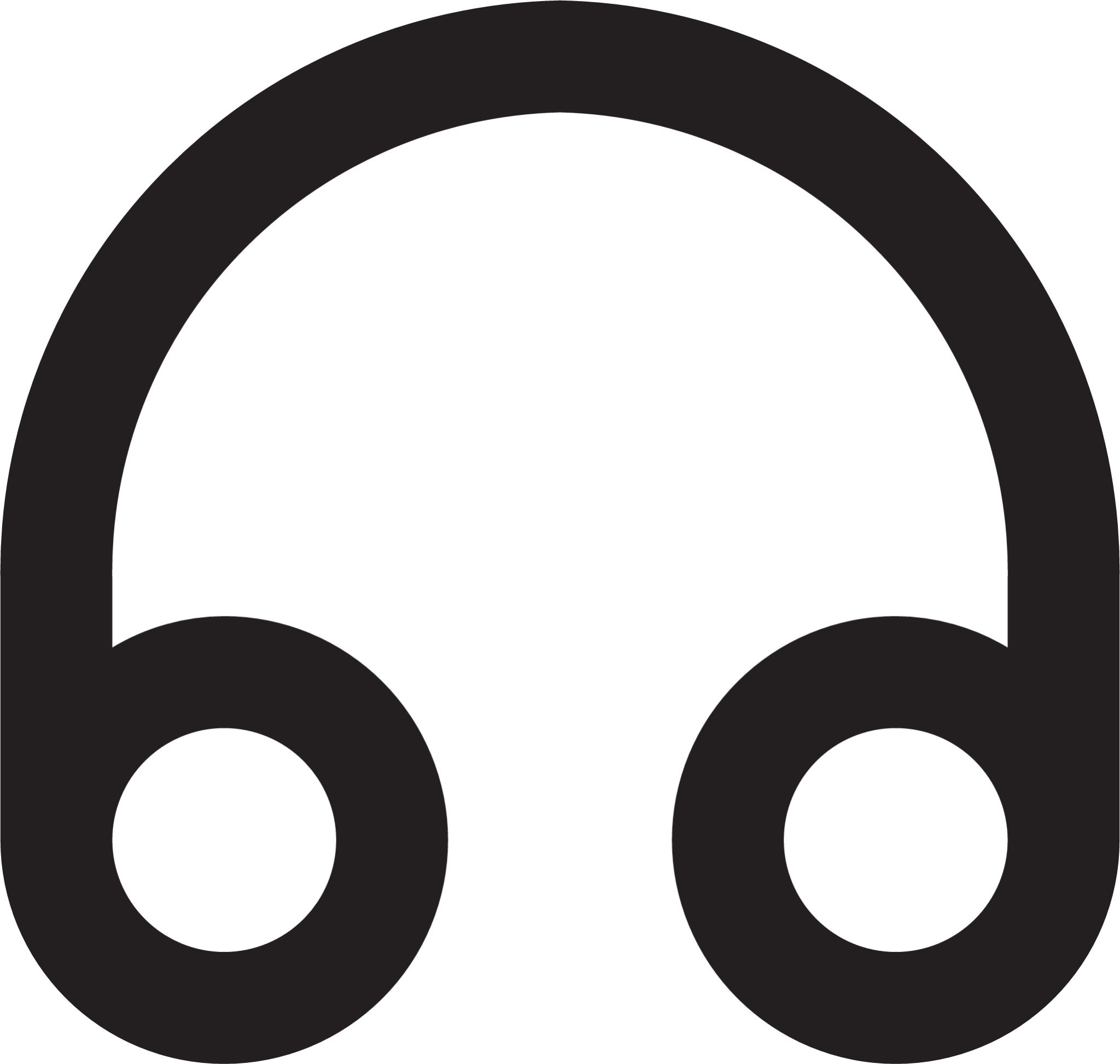 headphones outline icon
