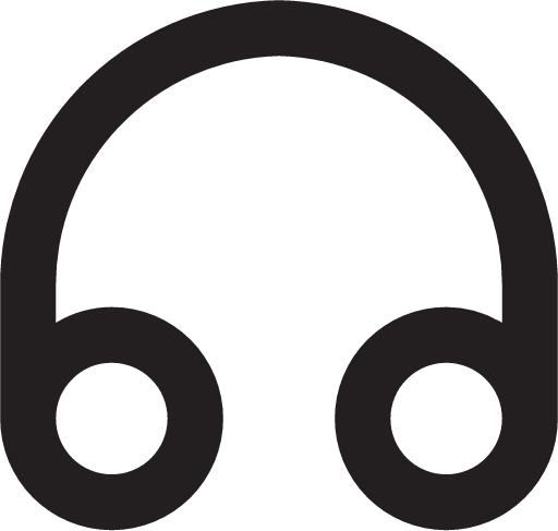 headphones outline icon