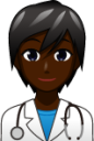health worker (black) emoji