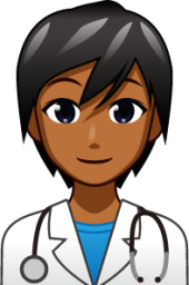 health worker (brown) emoji