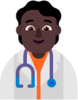 health worker dark emoji