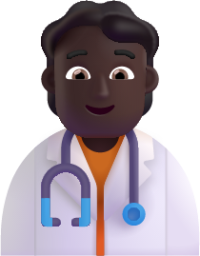 health worker dark emoji