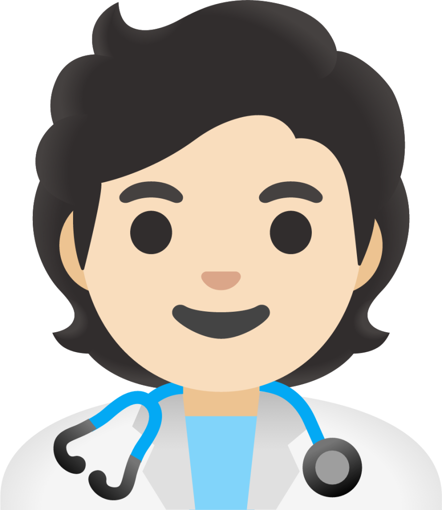 health worker: light skin tone emoji