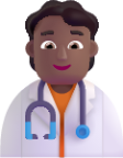 health worker medium dark emoji