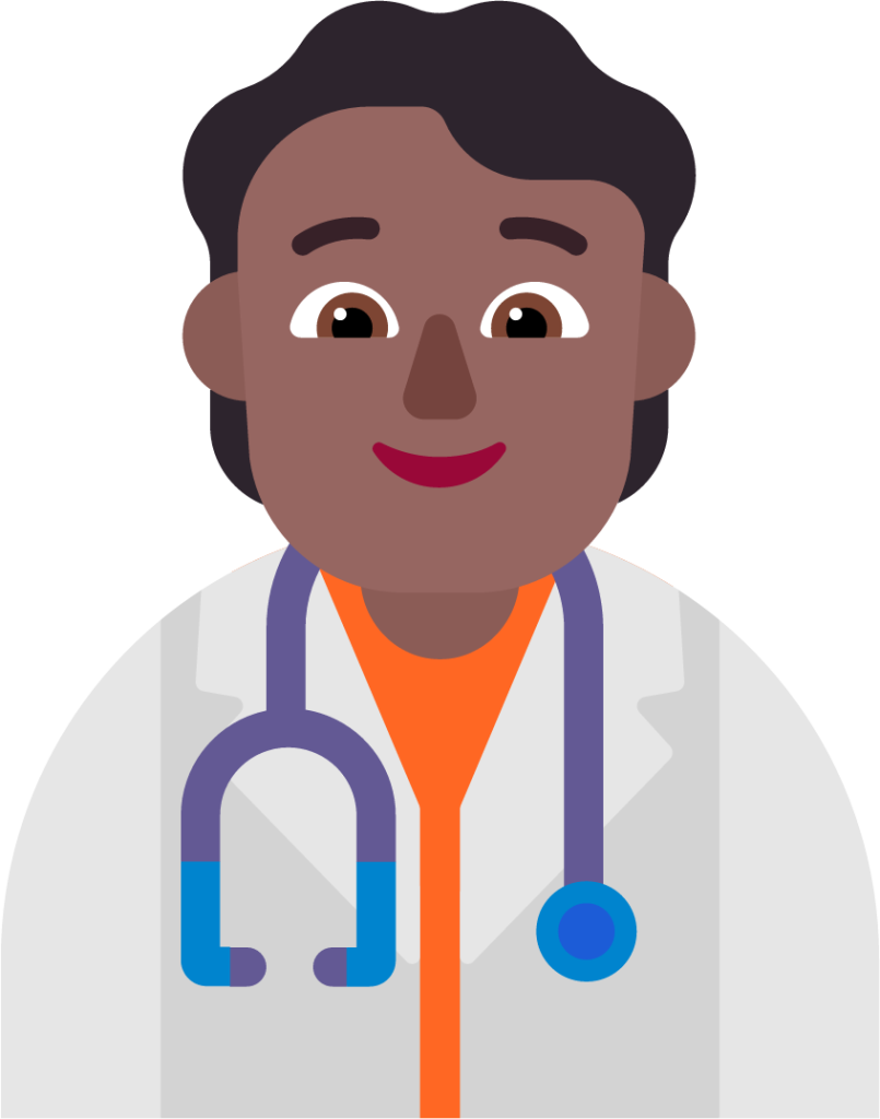 health worker medium dark emoji