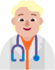 health worker medium light emoji