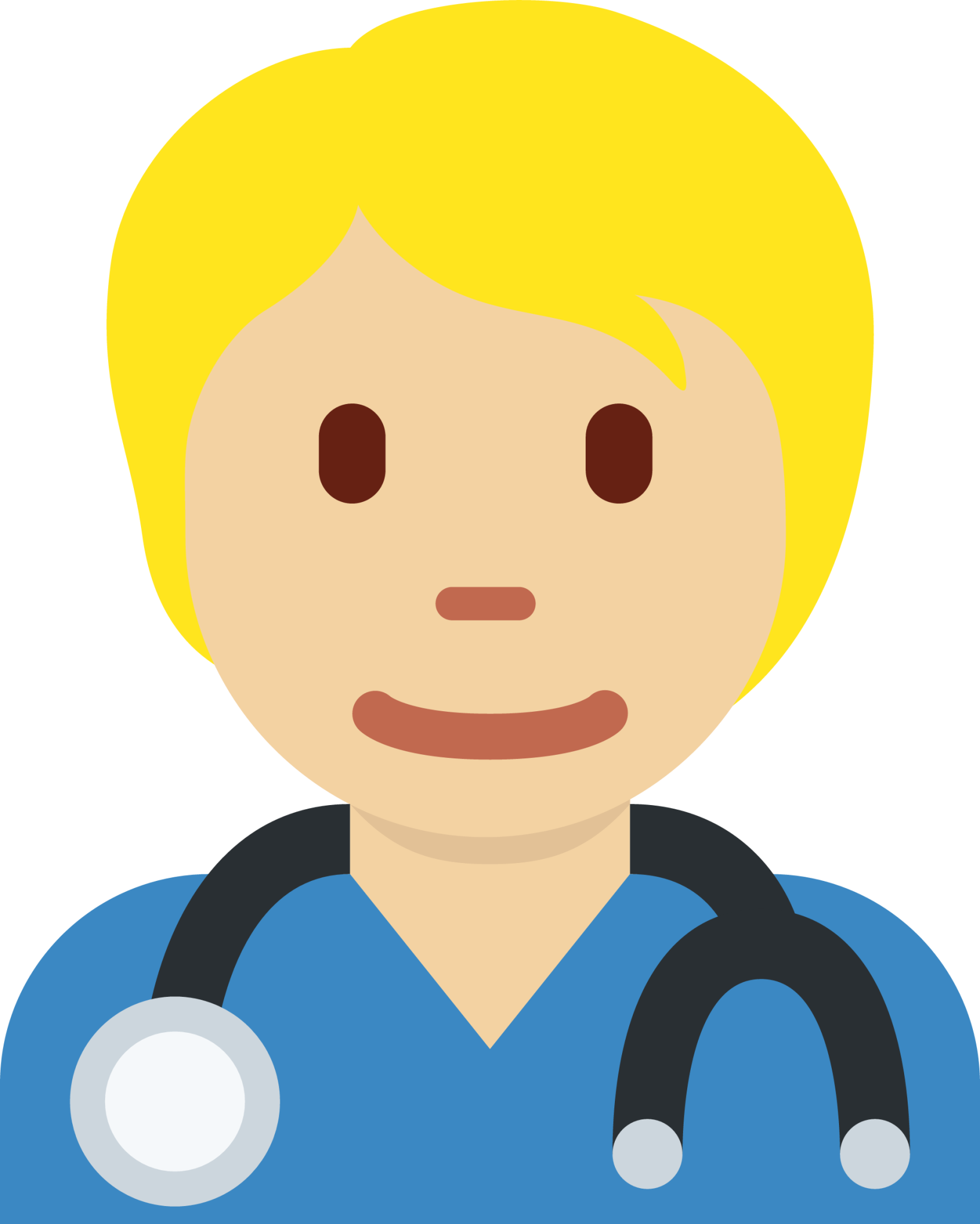 health worker: medium-light skin tone emoji