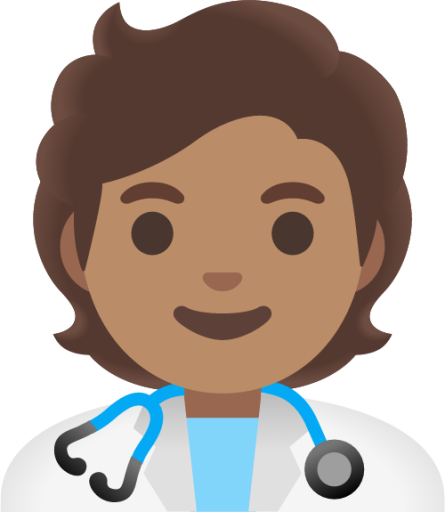 health worker: medium skin tone emoji
