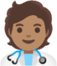 health worker: medium skin tone emoji