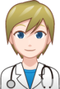 health worker (white) emoji
