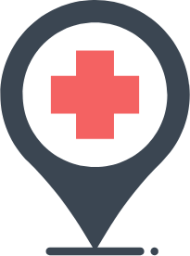 healthcare hospital medical 19 pin point location icon