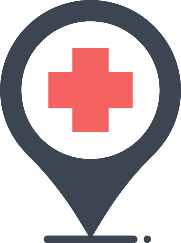 healthcare hospital medical 19 pin point location icon