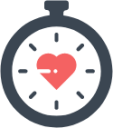 healthcare hospital medical 47 clock time heart icon