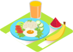 Healthy meal illustration