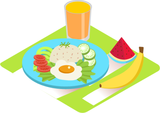 Healthy meal illustration