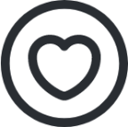 heart circle icon