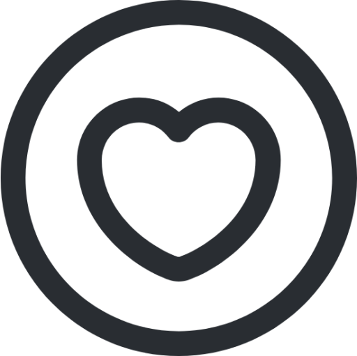 heart circle icon