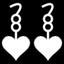 heart earrings icon
