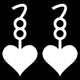heart earrings icon