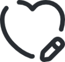 heart edit icon