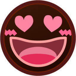 heart eyes (black) emoji