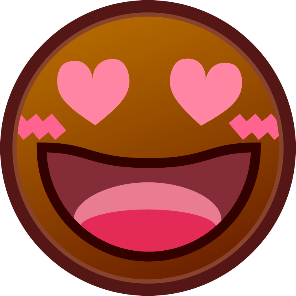 heart eyes (brown) emoji