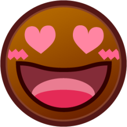 heart eyes (brown) emoji
