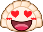 heart eyes (dumpling) emoji