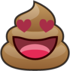 heart eyes (poop) emoji