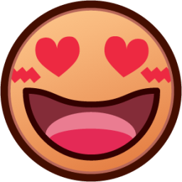 heart eyes (yellow) emoji