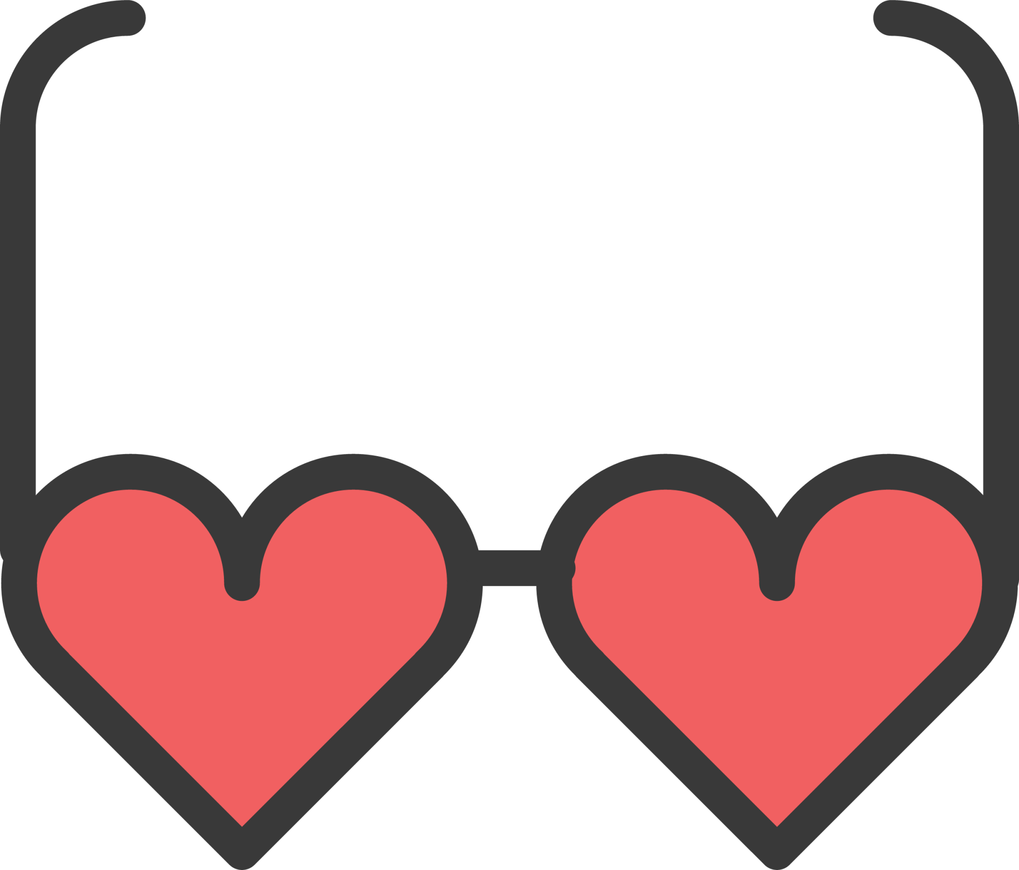 heart glasses icon