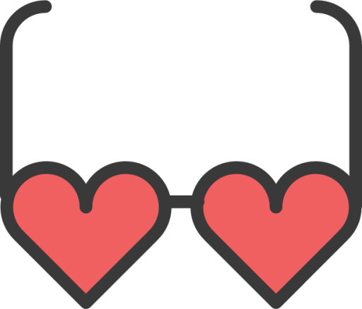 heart glasses icon