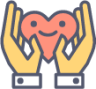 heart hand icon