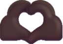 heart hands dark emoji