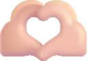heart hands light emoji
