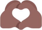 heart hands medium dark emoji