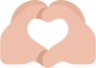 heart hands medium light emoji