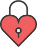 heart lock closed icon