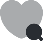 heart search icon
