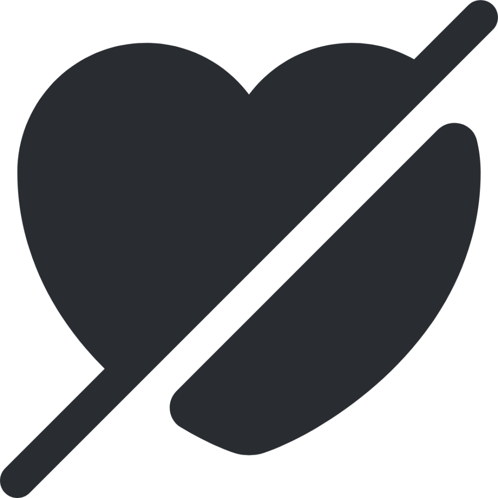 heart slash icon