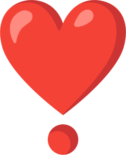 heavy heart exclamation emoji