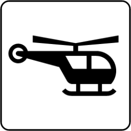 helicopter heliport icon