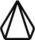hexagonal pyramid icon