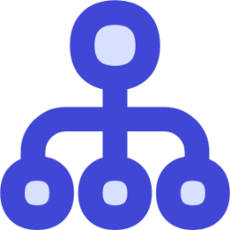 hierarchy 2 node organization links structure link nodes network hierarchy icon