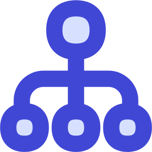 hierarchy 2 node organization links structure link nodes network hierarchy icon