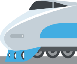 high-speed train with bullet nose emoji